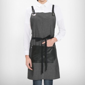 Stylish X형 레자포켓 앞치마(데님/그레이)