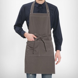 Stylish 목걸이형 단색 앞치마(옥스포드/다크카키)