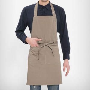 Stylish 목걸이형 단색 앞치마(옥스포드/라이트카키)
