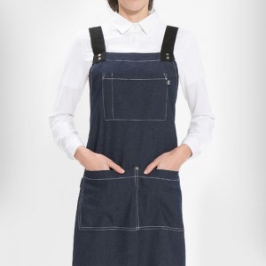 Stylish H형 단색 앞치마(데님/네이비)