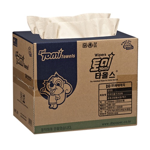 뽑아쓰는다용도타올(200매)/토미