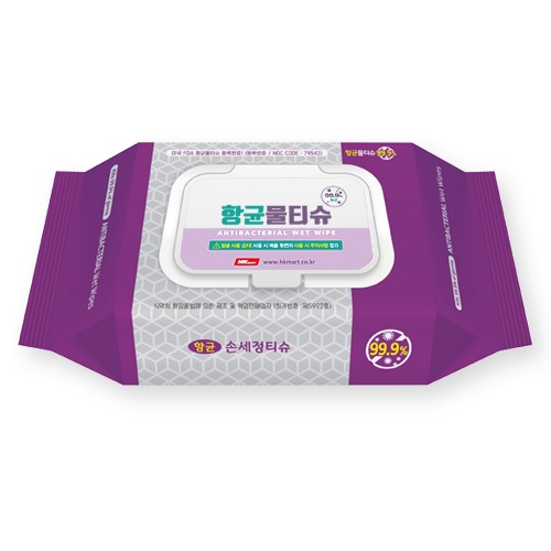 항균물티슈(손세정용)